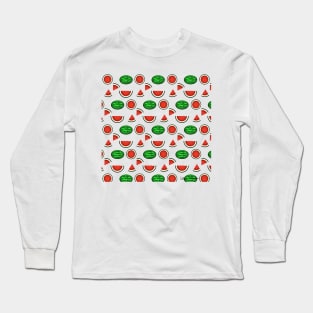 Summer Watermelon Pattern Long Sleeve T-Shirt